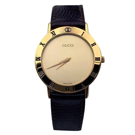 vintage gucci claw link gold tone watch with black bezel|Gucci pearl face.